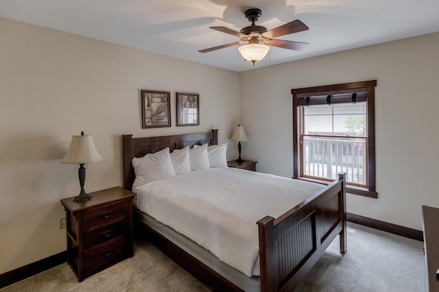 502 Cleveland Blvd Unit 3200, Walker, MN 56484 - bedroom with light carpet and a ceiling fan