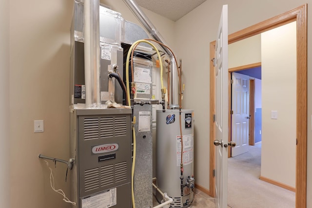15652 Emerald Dr N Unit 3, Hugo, MN 55038 - utility room featuring gas water heater and heating unit
