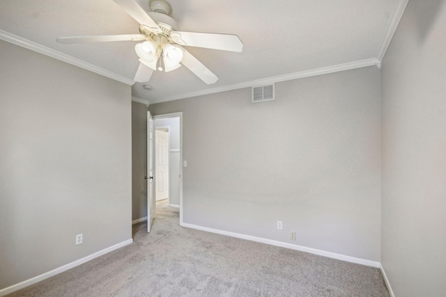8924 Darnel Rd, Eden Prairie, MN 55347 - empty room with ornamental molding, carpet, and a ceiling fan