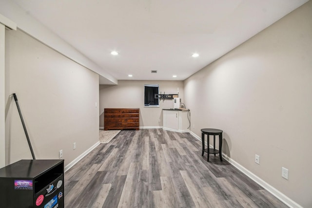 8924 Darnel Rd, Eden Prairie, MN 55347 - unfurnished living room featuring wood finished floors and recessed lighting
