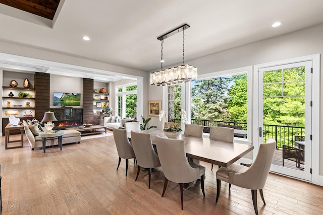 1595 Locust Hills Cir, Wayzata, MN 55391 - dining room with light wood-style flooring and recessed lighting