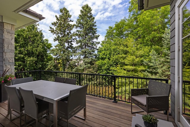 1595 Locust Hills Cir, Wayzata, MN 55391 - deck featuring outdoor dining space