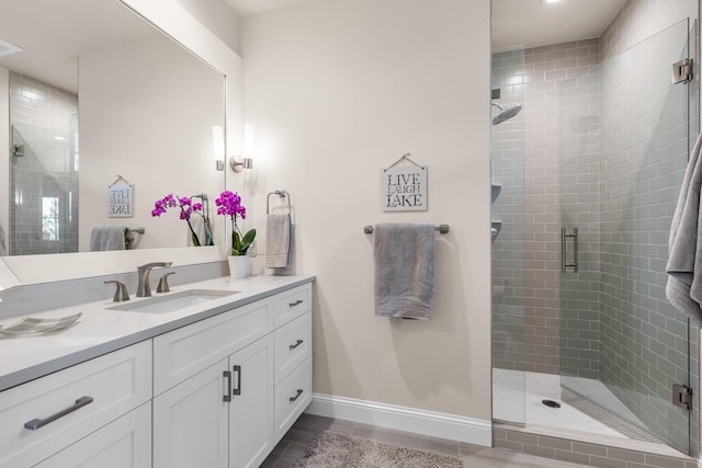 1595 Locust Hills Cir, Wayzata, MN 55391 - full bathroom featuring vanity and a stall shower