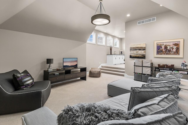 1595 Locust Hills Cir, Wayzata, MN 55391 - living area with carpet floors and recessed lighting