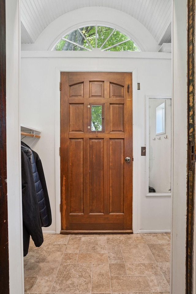 1511 Branston St, Saint Paul, MN 55108 - foyer with stone finish floors, lofted ceiling, and plenty of natural light