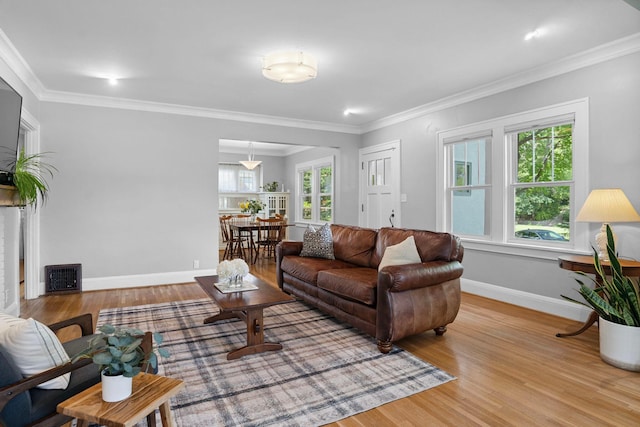 1511 Branston St, Saint Paul, MN 55108 - living area with wood finished floors and crown molding