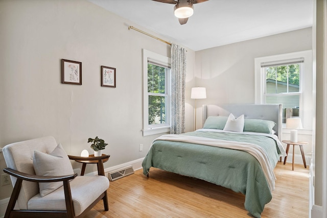 1511 Branston St, Saint Paul, MN 55108 - bedroom featuring light wood finished floors and a ceiling fan