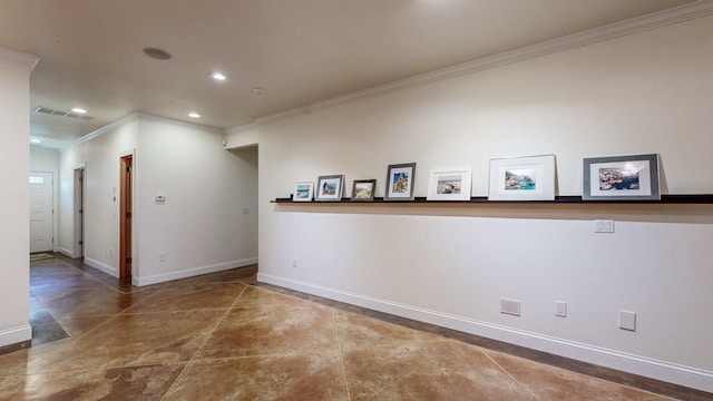 830 Prairie Island Rd N, Winona, MN 55987 - empty room featuring ornamental molding and recessed lighting