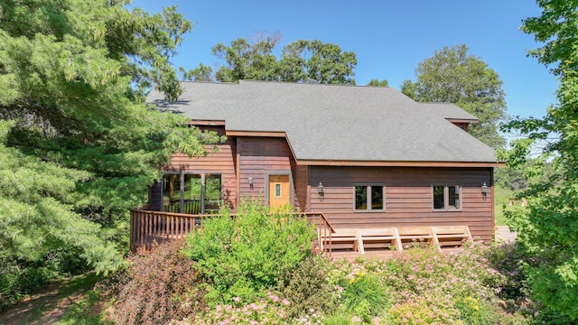 2756 7 5/8 Ave, Chetek, WI 54728 - back of property with roof with shingles and a deck