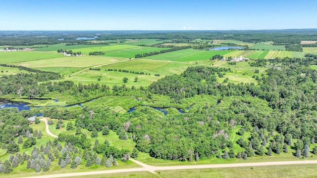 2756 7 5/8 Ave, Chetek, WI 54728 - aerial overview of property's location with rural landscape