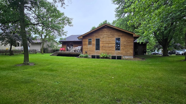 2145 Kenneth Dr, Albert Lea, MN 56007 - rear view of property featuring a wooden deck