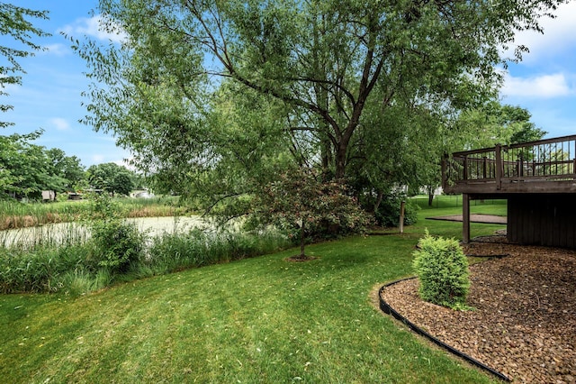 2403 Meadow Dr, Buffalo, MN 55313 - view of grassy yard featuring a deck