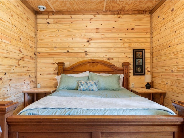 33638 Anderson Ct, Crosslake, MN 56442 - bedroom with wood walls