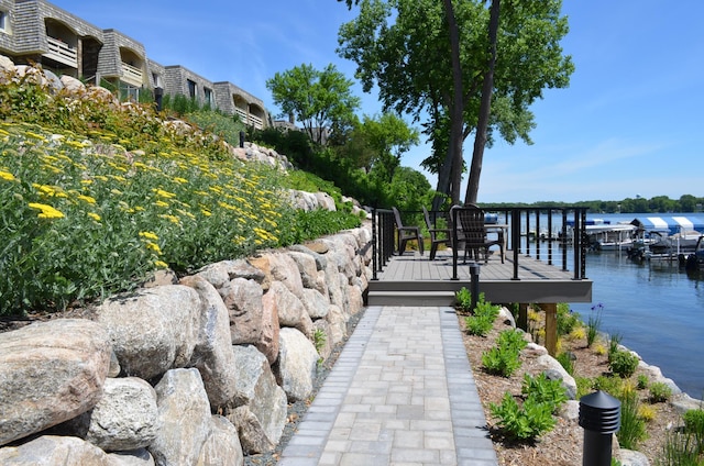4387 Wilshire Blvd Unit 307, Mound, MN 55364 - dock area featuring a deck with water view
