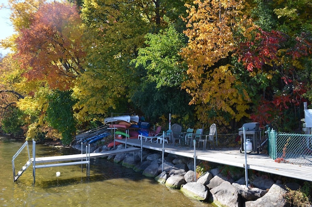 4387 Wilshire Blvd Unit 307, Mound, MN 55364 - dock area with boat lift
