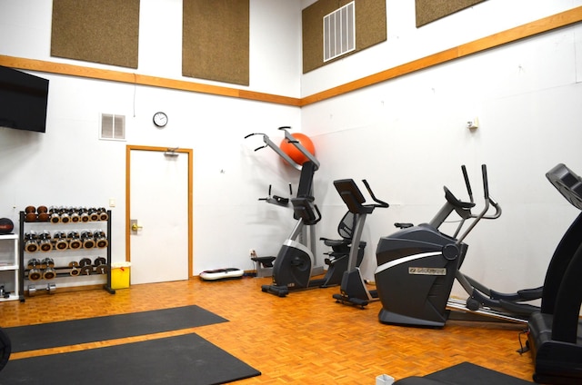 4387 Wilshire Blvd Unit 307, Mound, MN 55364 - gym with a towering ceiling