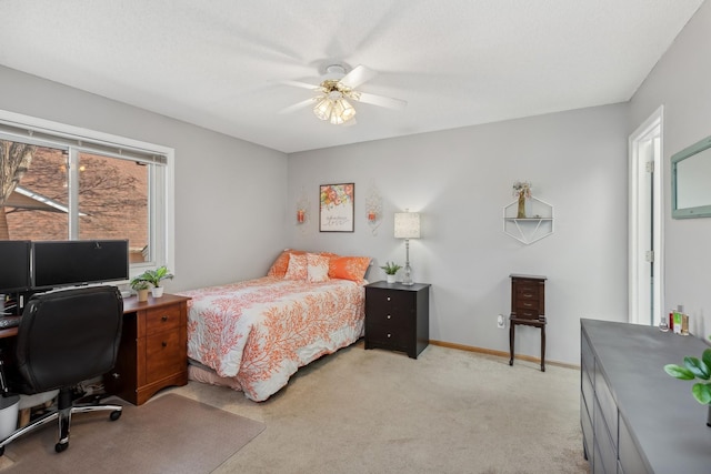 7175 Upper 157th St W, Apple Valley, MN 55124 - bedroom with light colored carpet, a desk, and ceiling fan