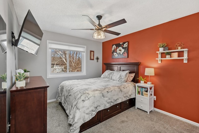 7175 Upper 157th St W, Apple Valley, MN 55124 - carpeted bedroom with multiple windows, a textured ceiling, and a ceiling fan
