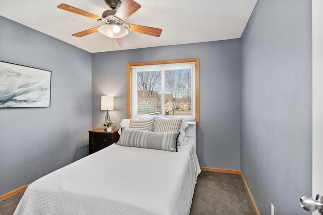 7175 Upper 157th St W, Apple Valley, MN 55124 - carpeted bedroom featuring a textured ceiling and a ceiling fan