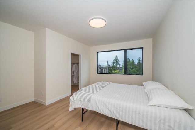 3733 London Rd Unit 15, Duluth, MN 55804 - bedroom featuring light wood-style flooring, a walk in closet, and a closet