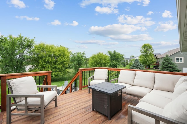 1623 Otter Way, New Richmond, WI 54017 - wooden terrace featuring an outdoor living space