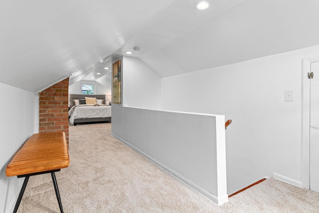 2196 7th St W, Saint Paul, MN 55116 - unfurnished bedroom featuring carpet, vaulted ceiling, and recessed lighting