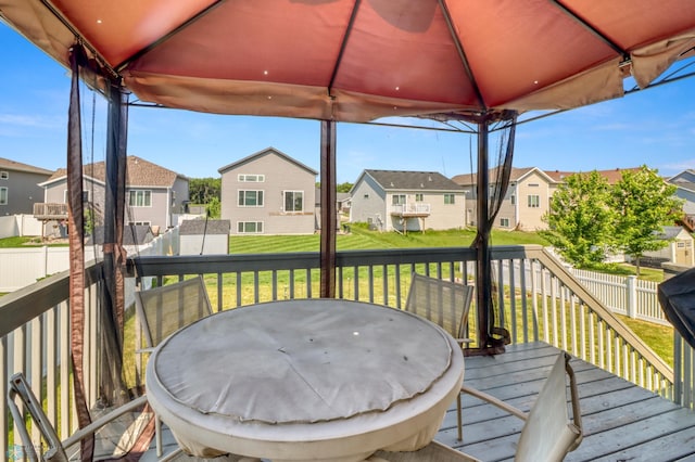 1334 6th St NW, Fargo, ND 58078 - deck featuring a residential view and outdoor dining area