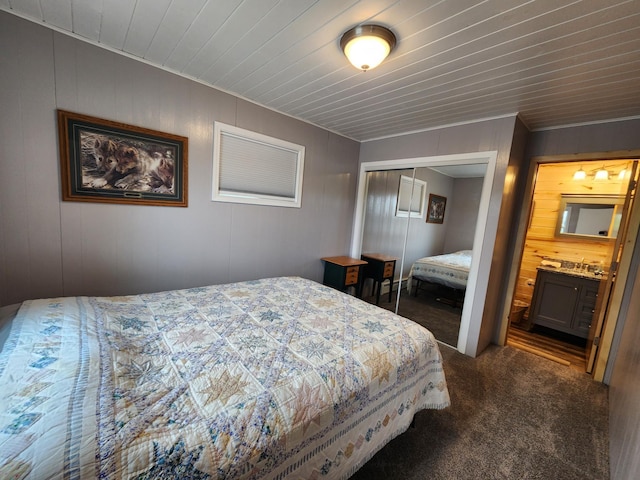 207 Mill Rd, Park Rapids, MN 56470 - carpeted bedroom featuring a closet and ornamental molding