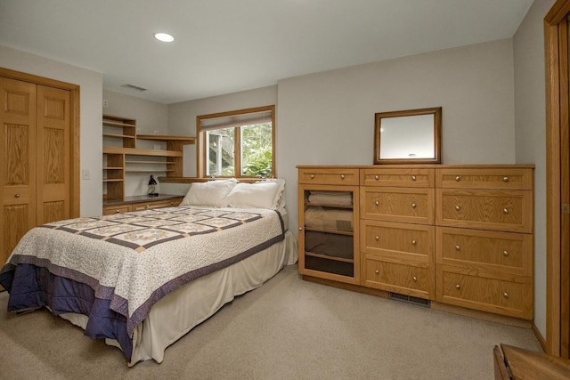 485 Preserve Path W, Saint Paul, MN 55118 - bedroom featuring light colored carpet, a closet, and recessed lighting