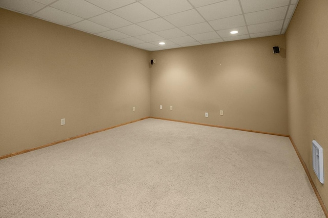 485 Preserve Path W, Saint Paul, MN 55118 - empty room featuring carpet, a drop ceiling, and recessed lighting