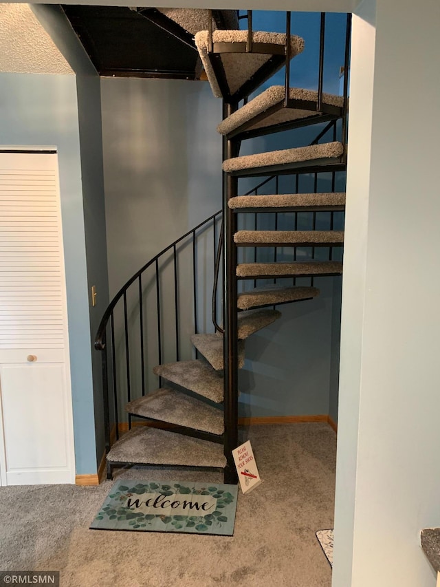 7236 72nd Ln N Unit 202, Brooklyn Park, MN 55428 - staircase with carpet