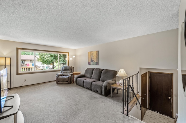 4133 88th Ave NE, Blaine, MN 55014 - living room with carpet floors and a textured ceiling