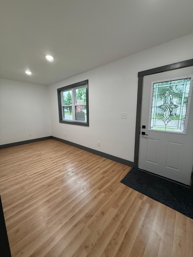 409 4th St W, Canby, MN 56220 - entryway featuring light wood-style floors and recessed lighting