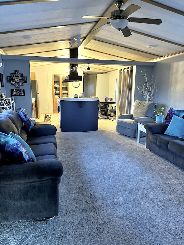 1323 Pine Tree Dr, Maplewood, MN 55119 - carpeted living room featuring ceiling fan