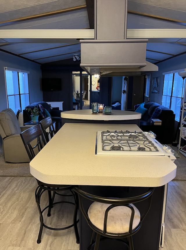 1323 Pine Tree Dr, Maplewood, MN 55119 - kitchen featuring open floor plan, light wood-type flooring, and light countertops