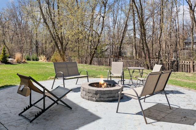 3608 Strawberry Ln, Chanhassen, MN 55331 - view of patio / terrace with a fire pit