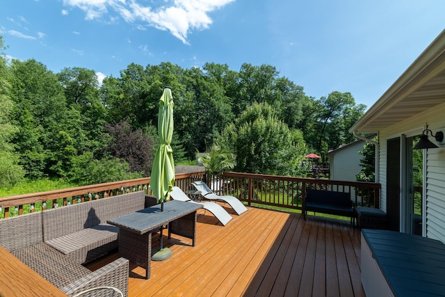 22615 Janero Ave N, Forest Lake, MN 55025 - wooden terrace with outdoor lounge area