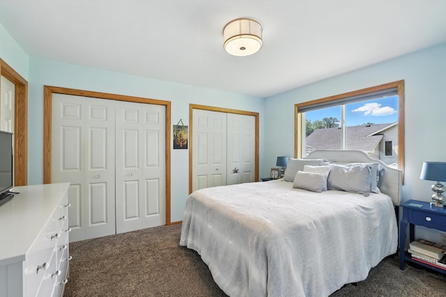 22615 Janero Ave N, Forest Lake, MN 55025 - bedroom featuring two closets and dark colored carpet