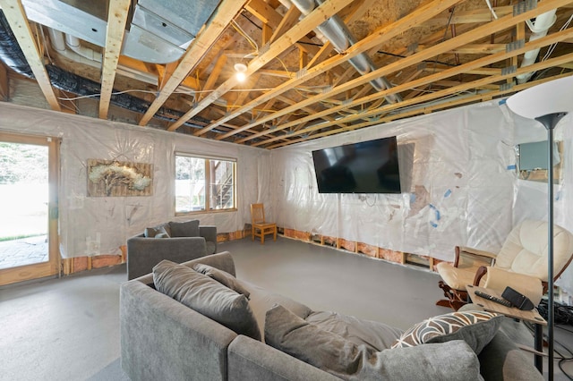 4802 102nd Trl N, Brooklyn Park, MN 55443 - living area with concrete floors
