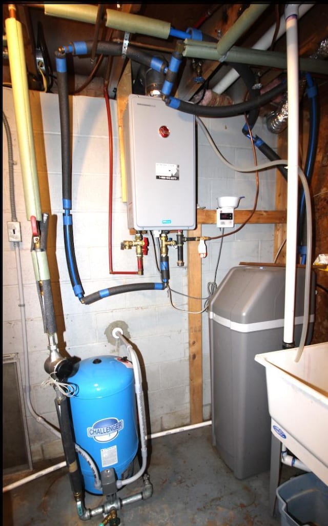 22379 519th Ln, Workman Twp, MN 55760 - utility room with tankless water heater