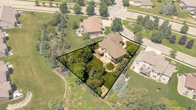 3262 Jade Ct NE, Rochester, MN 55906 - aerial view of residential area with property parcel outlined