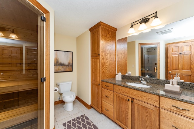 3262 Jade Ct NE, Rochester, MN 55906 - bathroom featuring vanity, tile patterned floors, and a shower with shower door