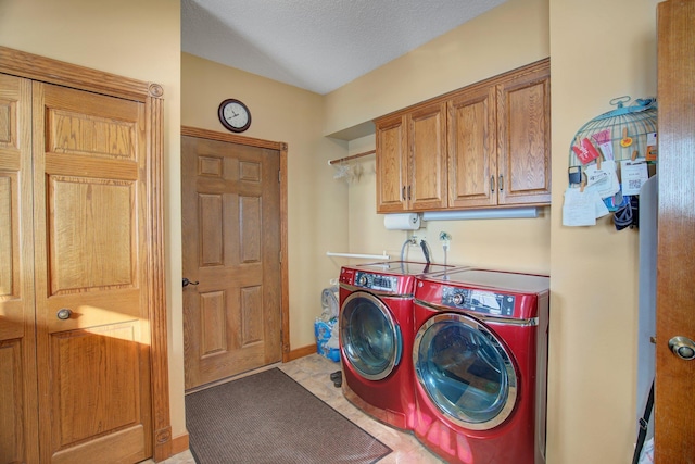 19319 380th St, Erhards Grove Twp, MN 56534 - laundry area featuring washing machine and clothes dryer and cabinet space