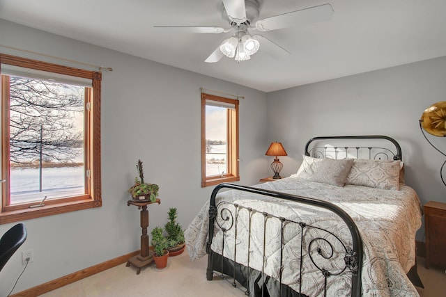 19319 380th St, Erhards Grove Twp, MN 56534 - bedroom featuring carpet flooring and ceiling fan
