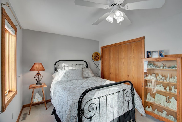 19319 380th St, Erhards Grove Twp, MN 56534 - carpeted bedroom featuring a closet and a ceiling fan