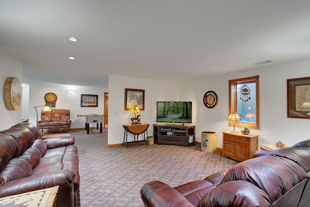 19319 380th St, Erhards Grove Twp, MN 56534 - living room with carpet floors and recessed lighting
