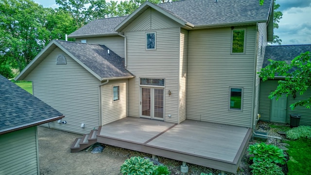 19319 380th St, Erhards Grove Twp, MN 56534 - back of house with roof with shingles and a deck