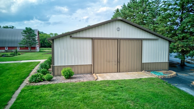 19319 380th St, Erhards Grove Twp, MN 56534 - view of pole building featuring a yard