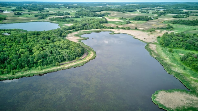19319 380th St, Erhards Grove Twp, MN 56534 - aerial view of property and surrounding area featuring a large body of water