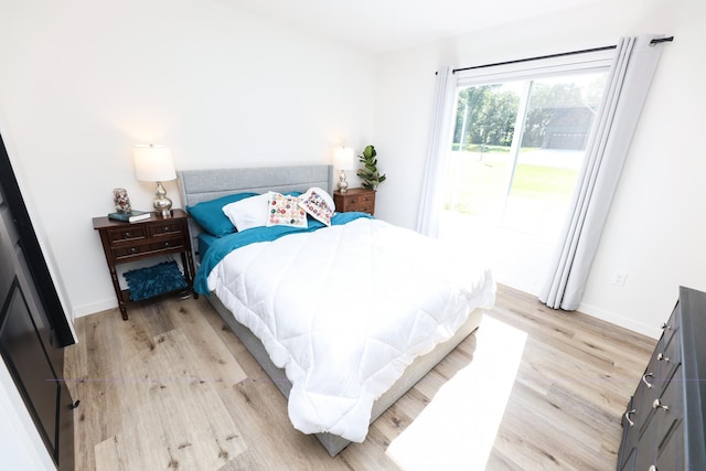2060 Rosewood Ln SE, Alexandria, MN 56308 - bedroom with access to exterior and light wood-style floors